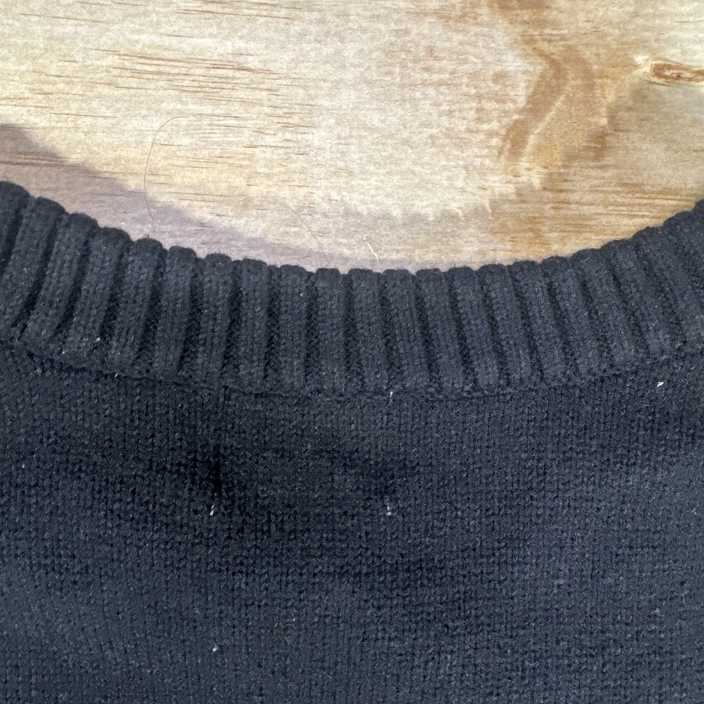 HM Women's Black Short Sleeve Sweater Dress Size‎ L Round Neck - Picture 7 of 7